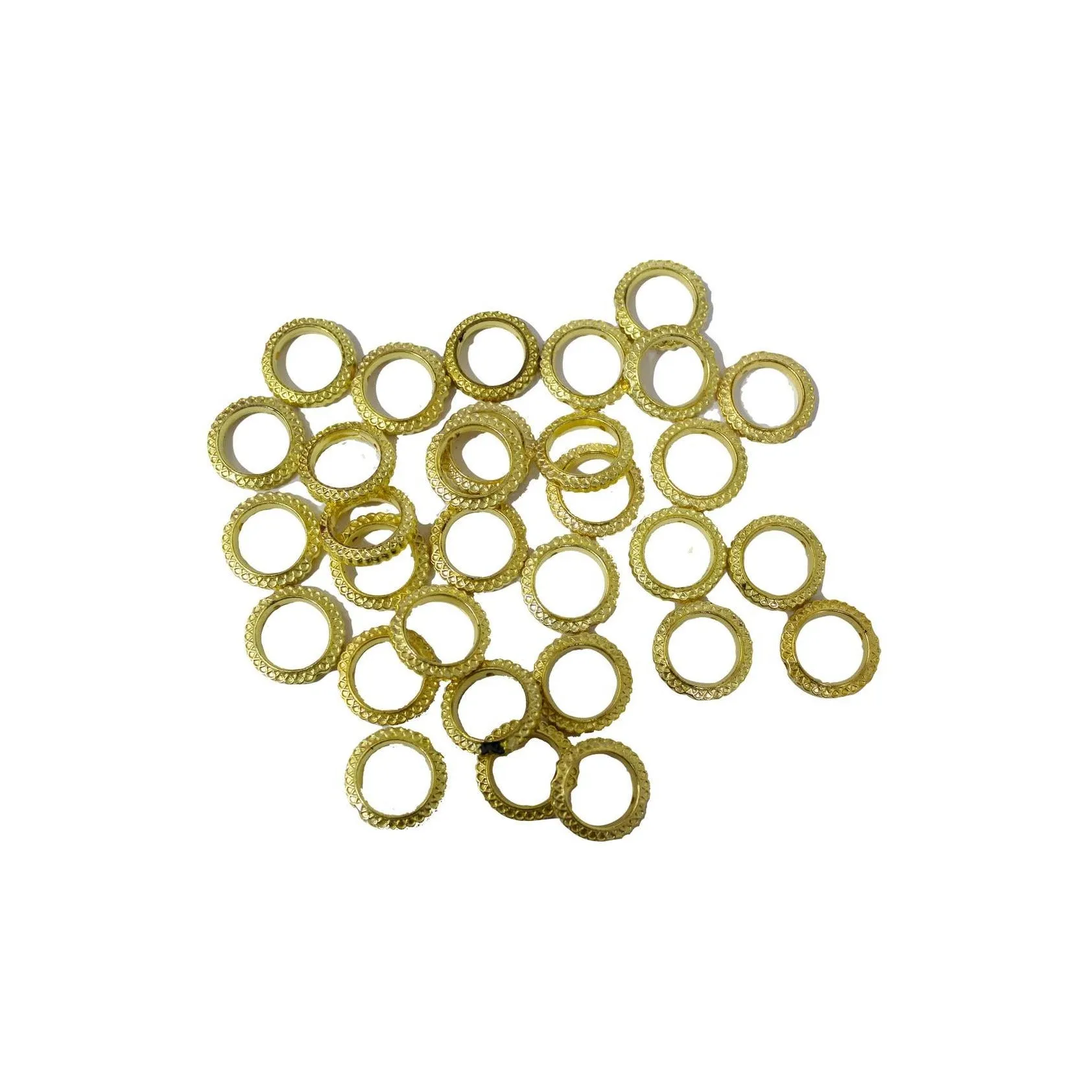 🌟 CCB Round Engraved Gold Ring Motifs for Craft, Trousseau Packing & Decor 🎨