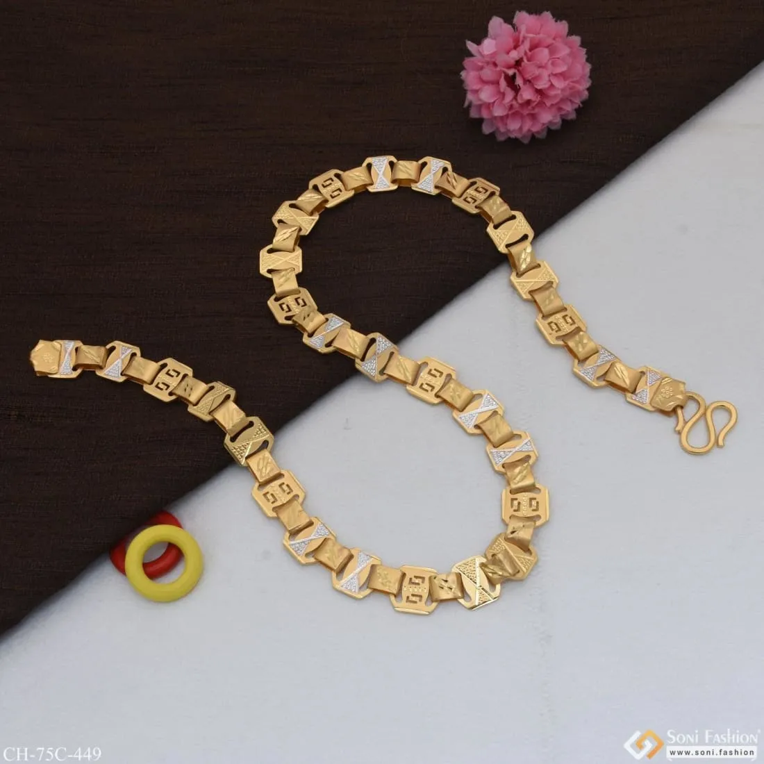 1 Gram Gold Plated Cute Design Fancy Design High-Quality Chain for Men - Style C449