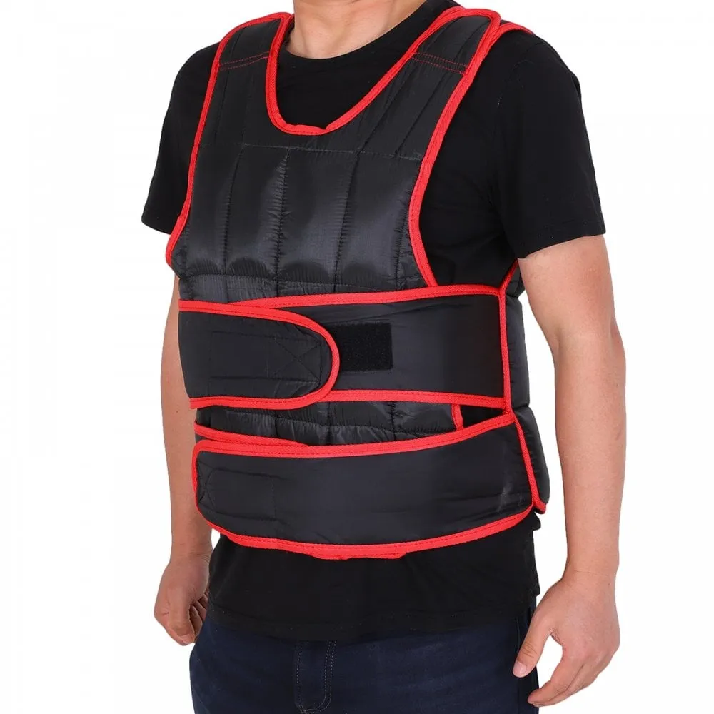 10kg Adjustable Exercise Workout Metal Sand Weight Vest Red