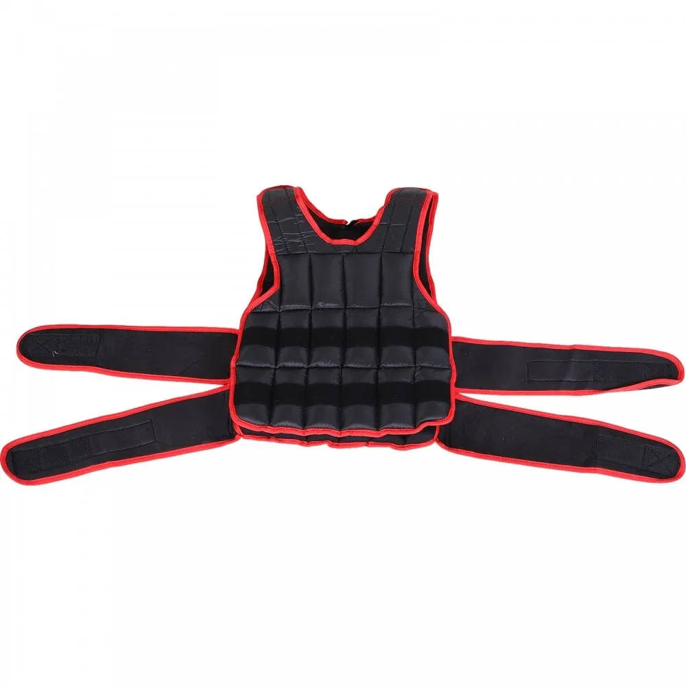 10kg Adjustable Exercise Workout Metal Sand Weight Vest Red