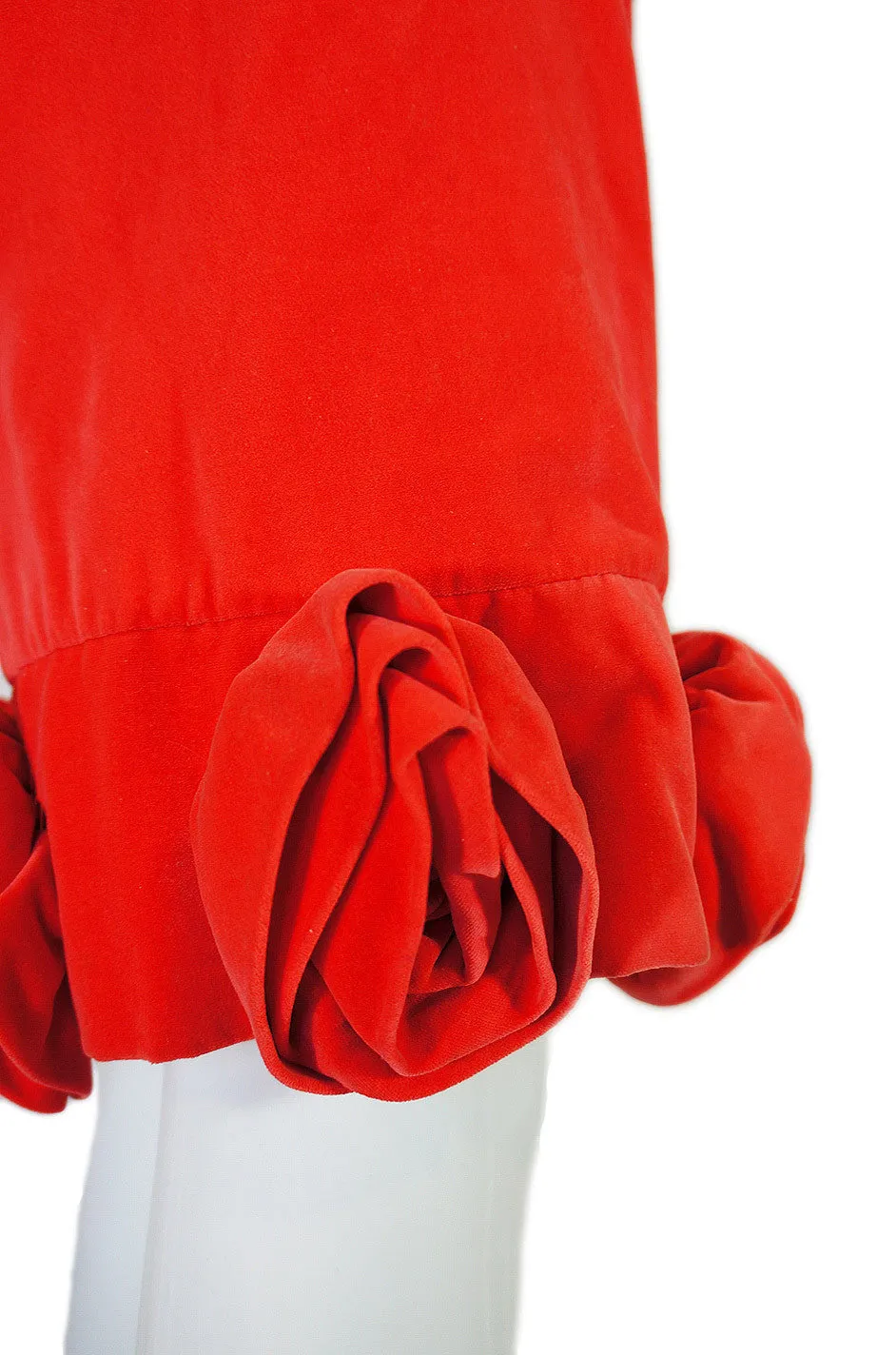 1950s Coral Emma Domb Rose Dress