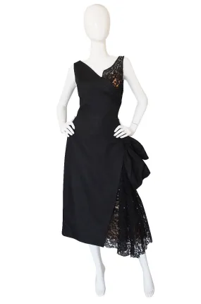 1950s Lilli Diamond Silk & Lace Bombshell Dress