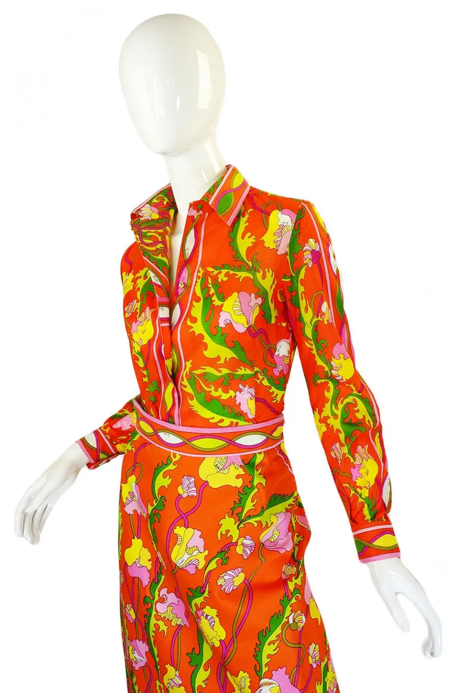 1960s Citrus Pucci Top & Pointed Skirt