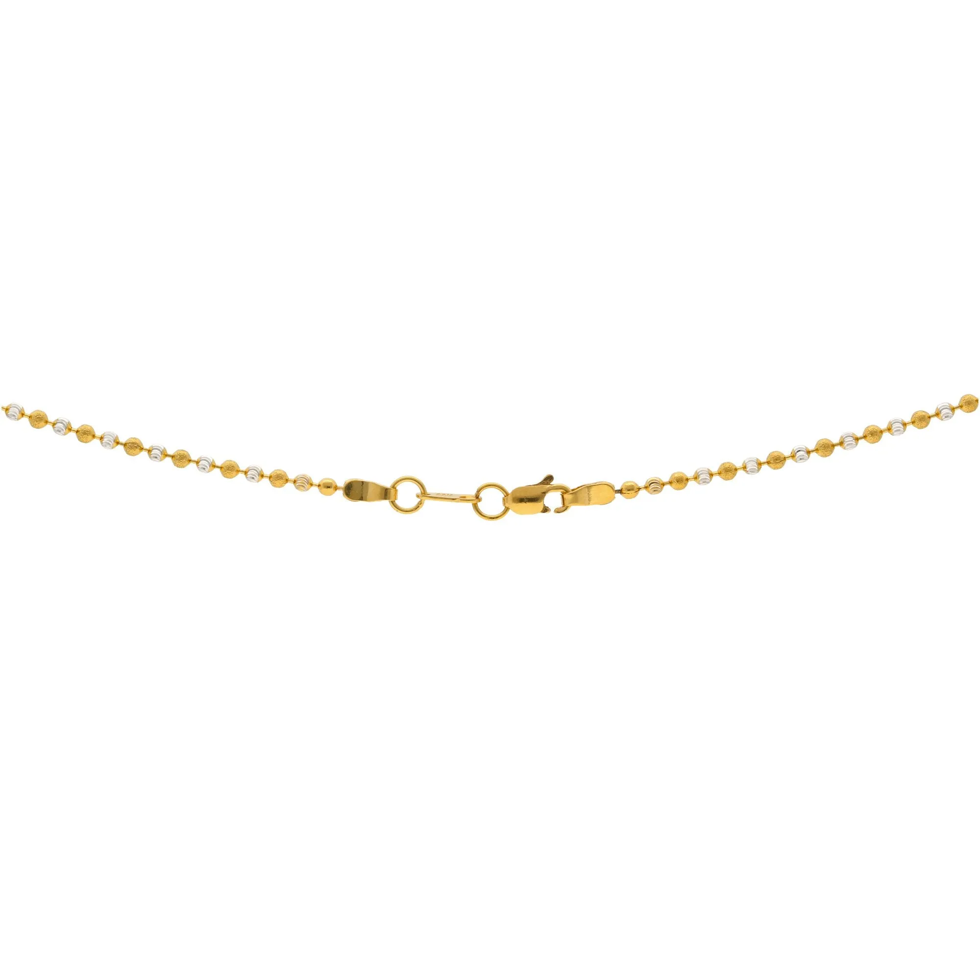 22K Gold Chain W/ Ball accents Length : 18inches