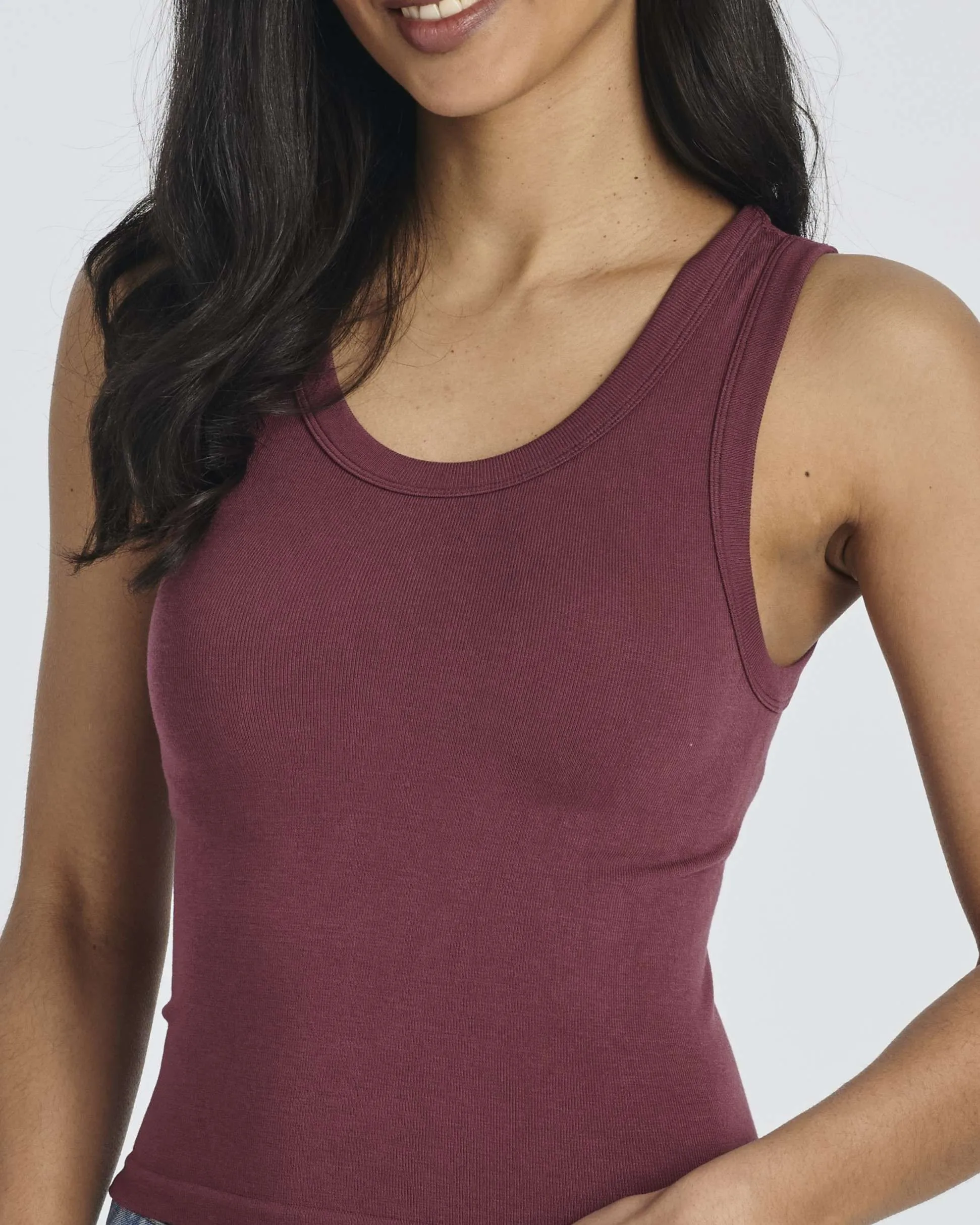 5 Pack: Women's Seamless Ribbed Cropped Tank Top