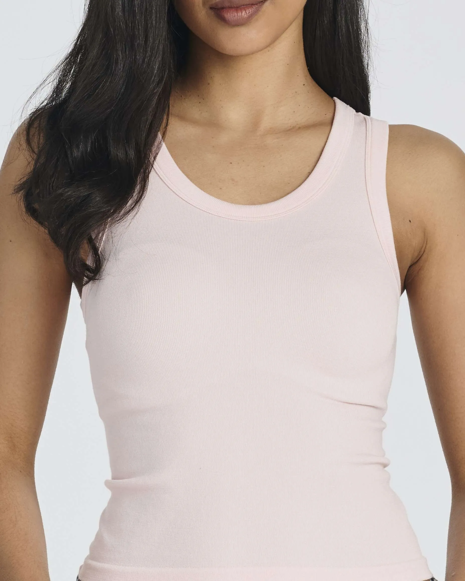 5 Pack: Women's Seamless Ribbed Cropped Tank Top