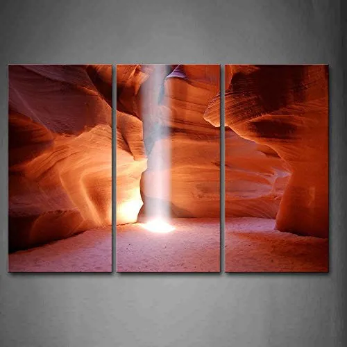 A Beam Of Light Falling Down In Antelope Canyon Wall Art Painting Pictures Print On Canvas Landscape The Picture For Home Modern Decoration