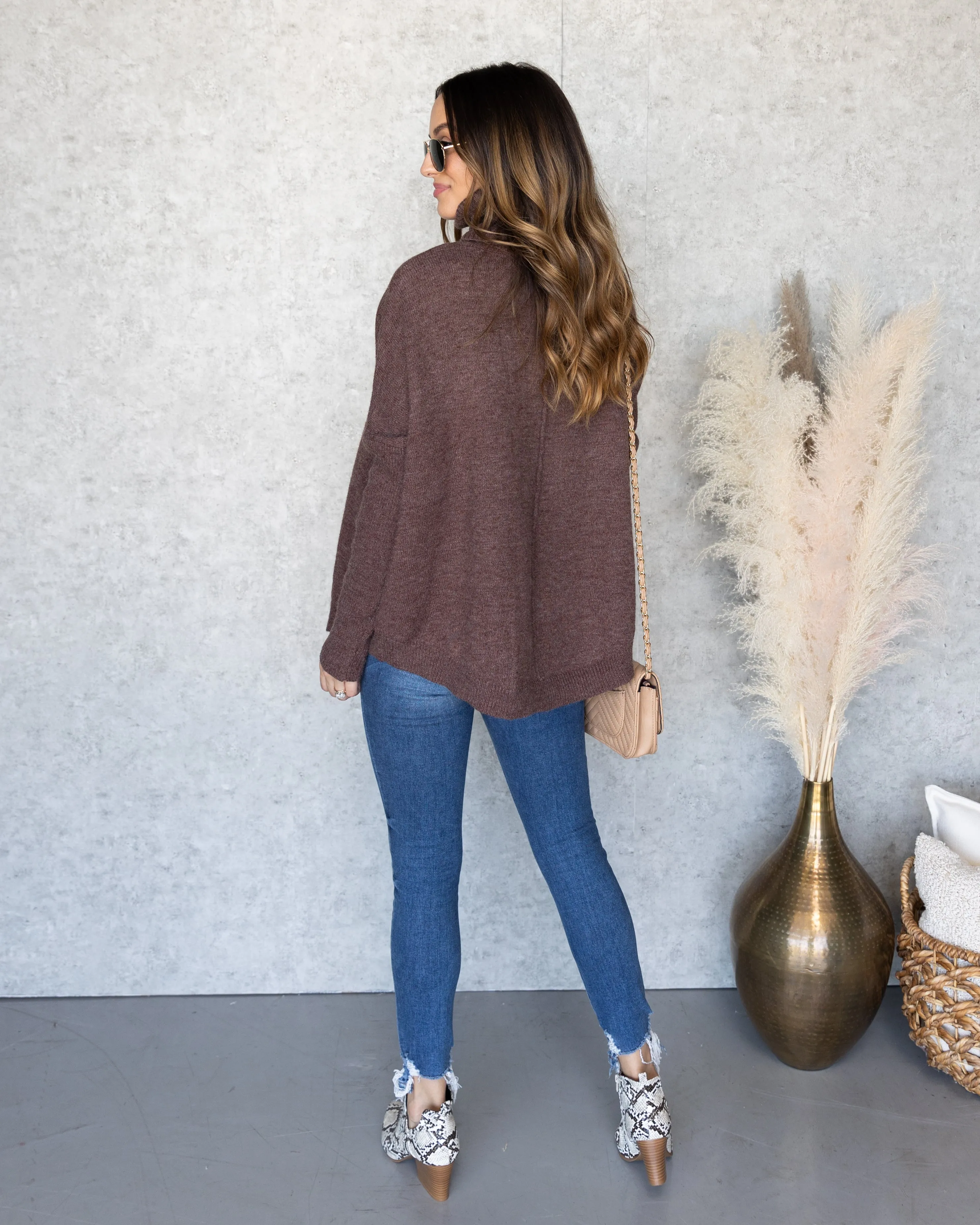 Adrienne Turtleneck Sweater - Mocha