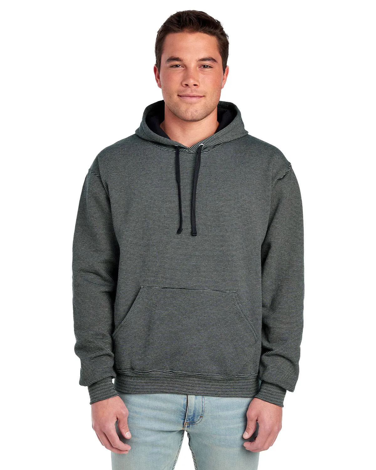 Adult Sofspun Striped Hooded Sweatshirt