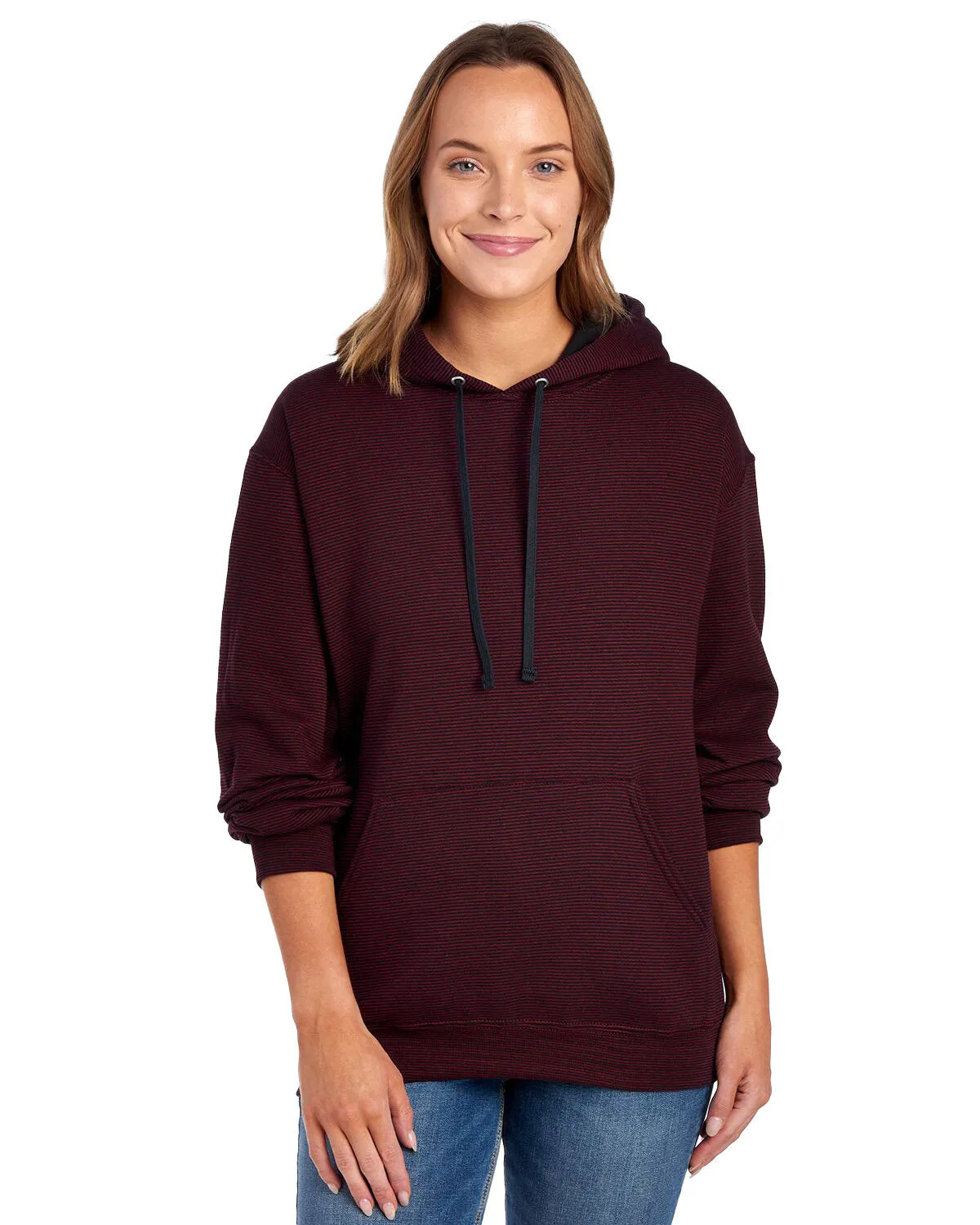 Adult Sofspun Striped Hooded Sweatshirt