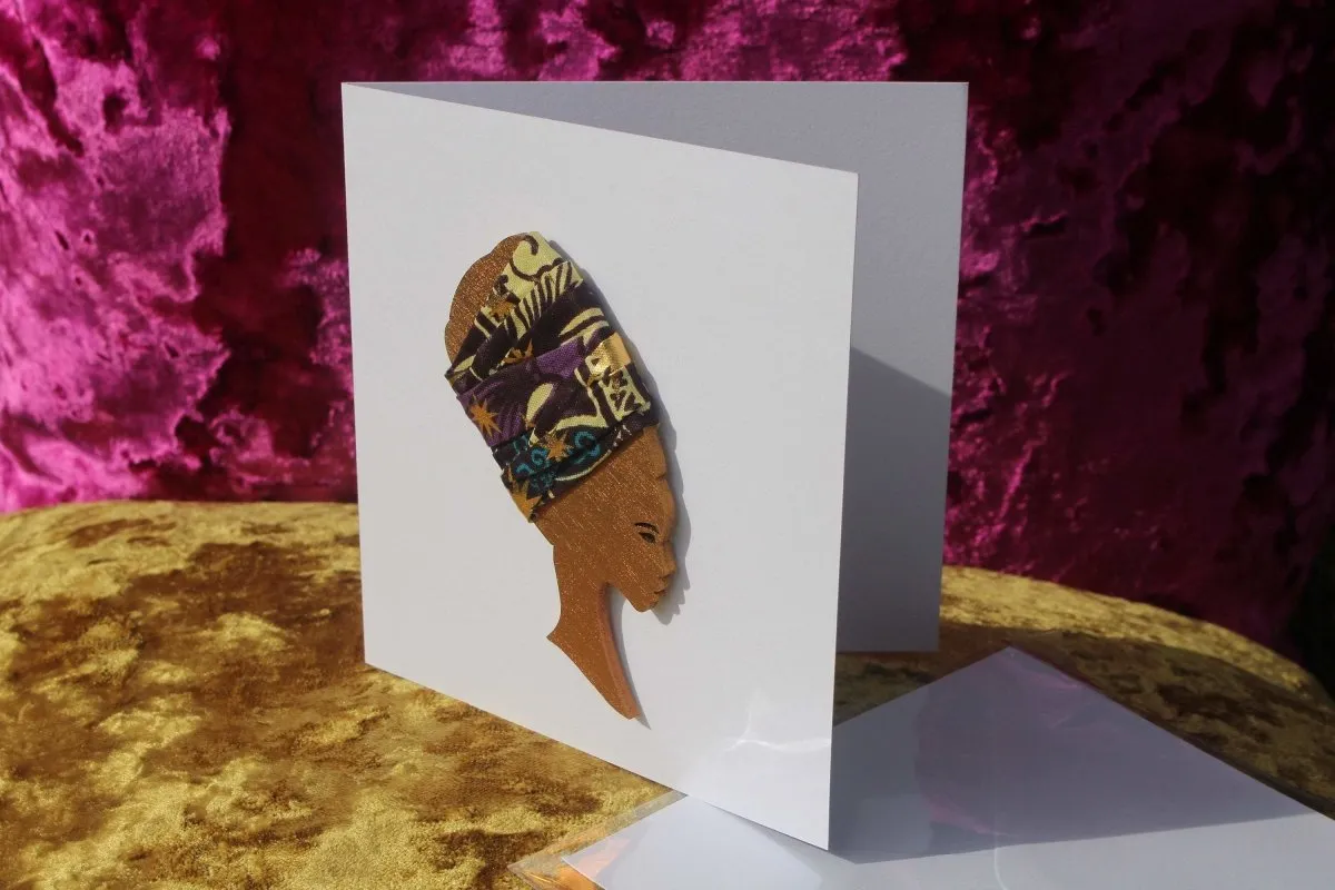 African Card Card Made with Recycled Wood and Eco Friendly Paper