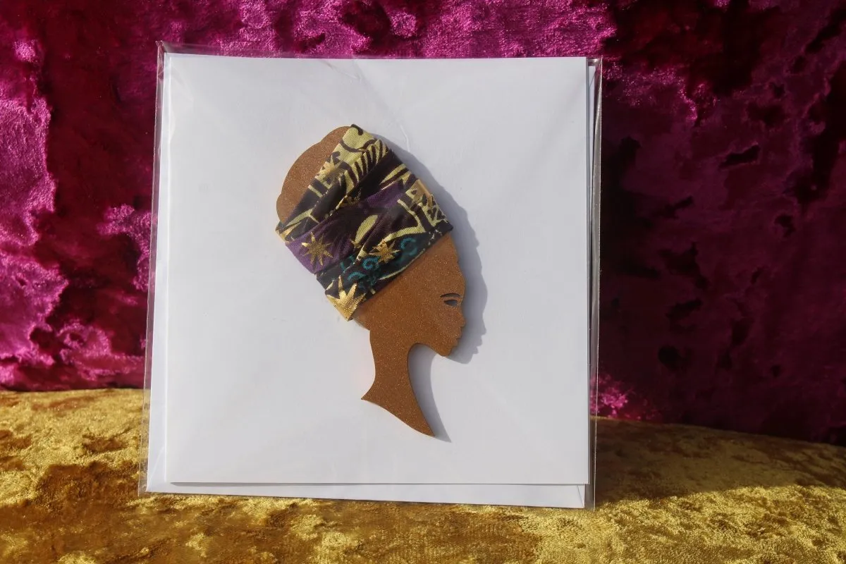 African Card Card Made with Recycled Wood and Eco Friendly Paper