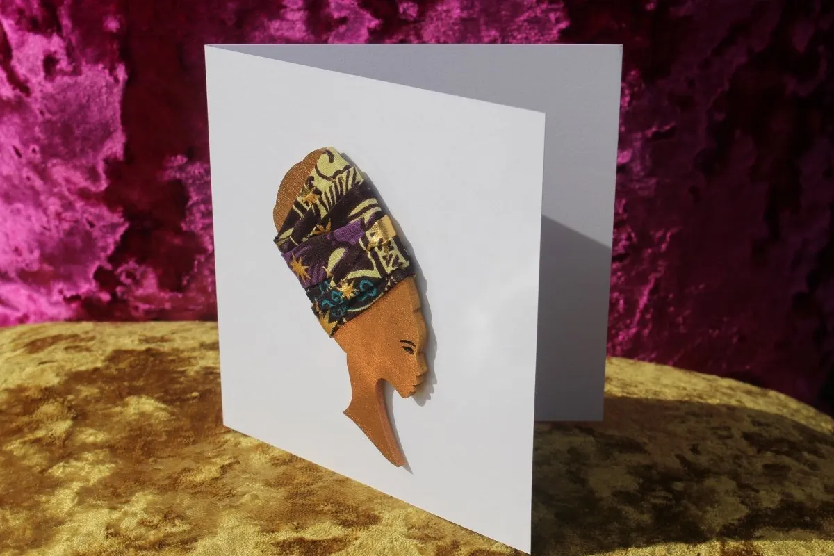 African Card Card Made with Recycled Wood and Eco Friendly Paper