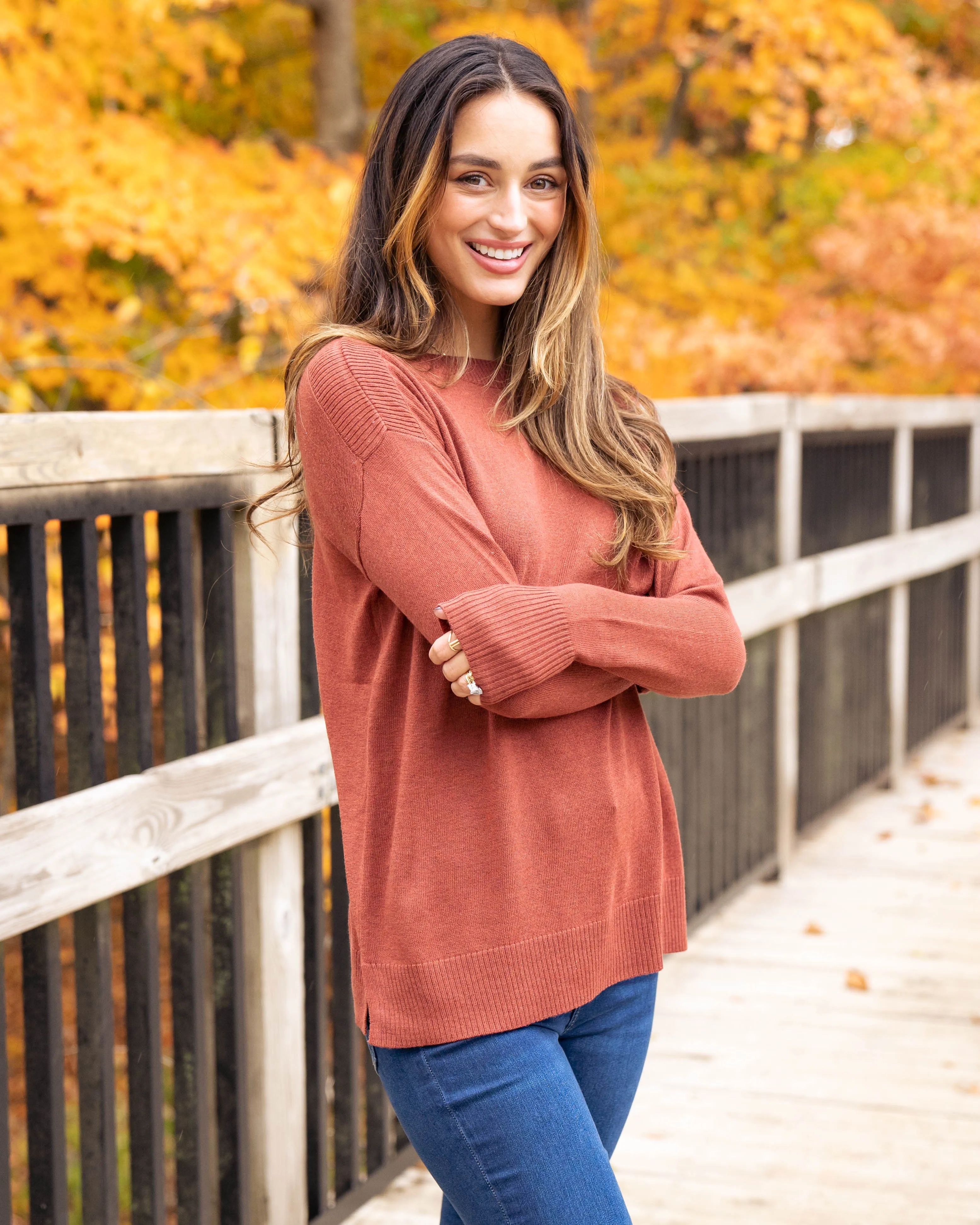 All Day Cozy Sweater - Copper