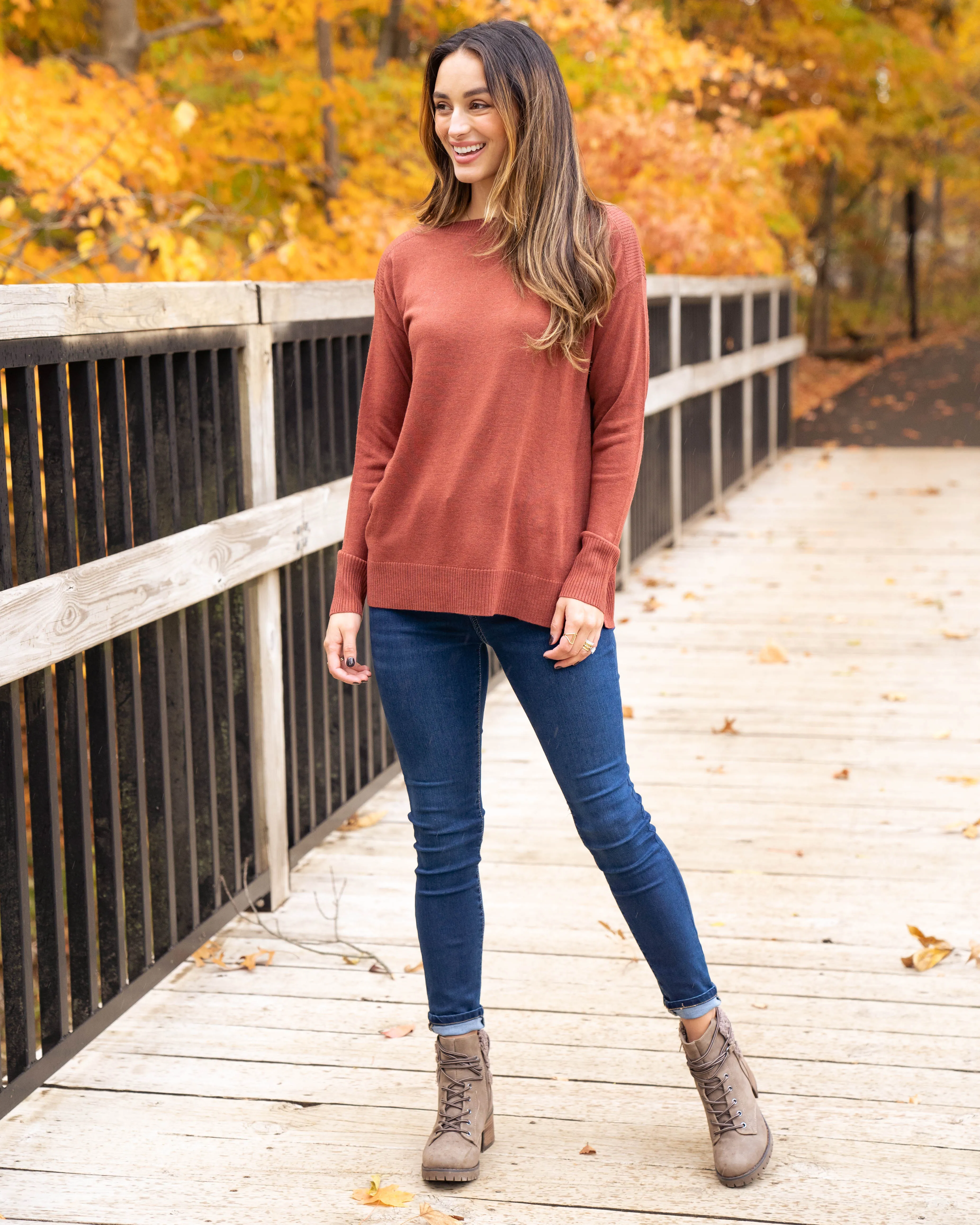 All Day Cozy Sweater - Copper