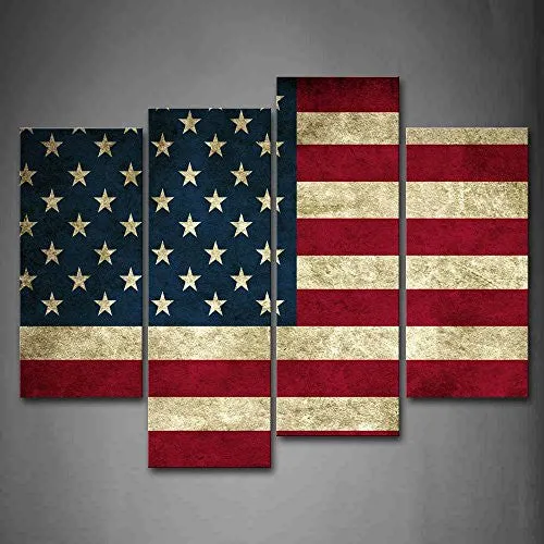 AMERICAN FLAG IN RED WHITE AND BLUE WALL ART PAINTING PICTURES PRINT ON CANVAS ART THE PICTURE FOR HOME MODERN DECORATION