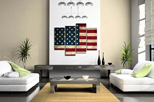 AMERICAN FLAG IN RED WHITE AND BLUE WALL ART PAINTING PICTURES PRINT ON CANVAS ART THE PICTURE FOR HOME MODERN DECORATION