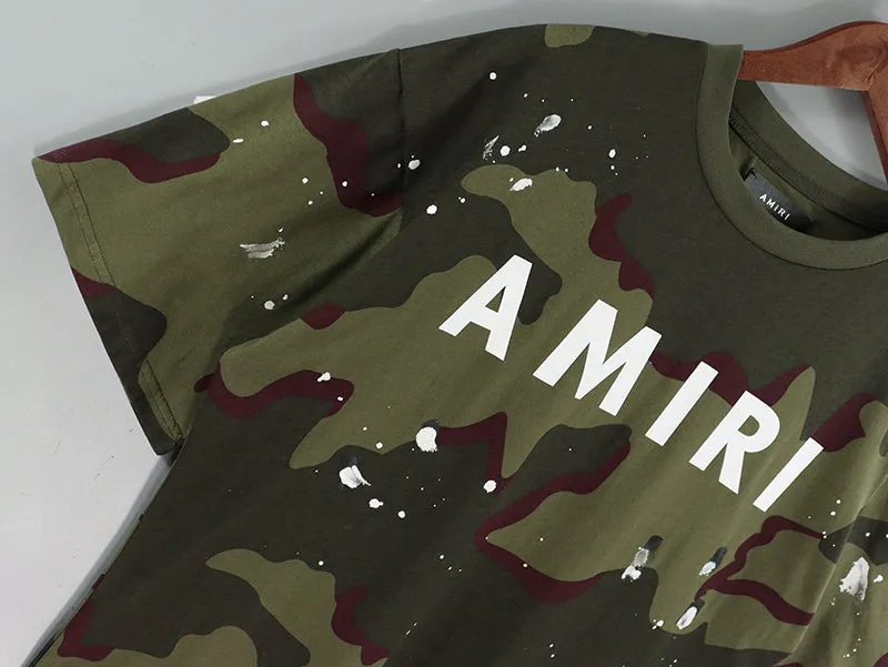 AMIRI Camouflage Logo-Print T-Shirt