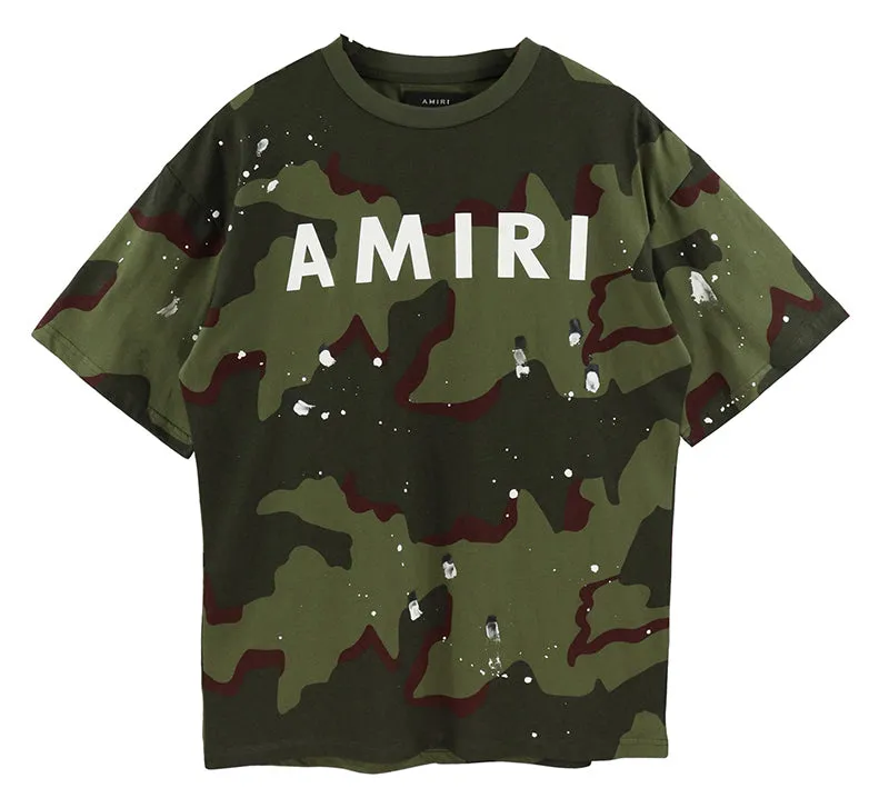 AMIRI Camouflage Logo-Print T-Shirt