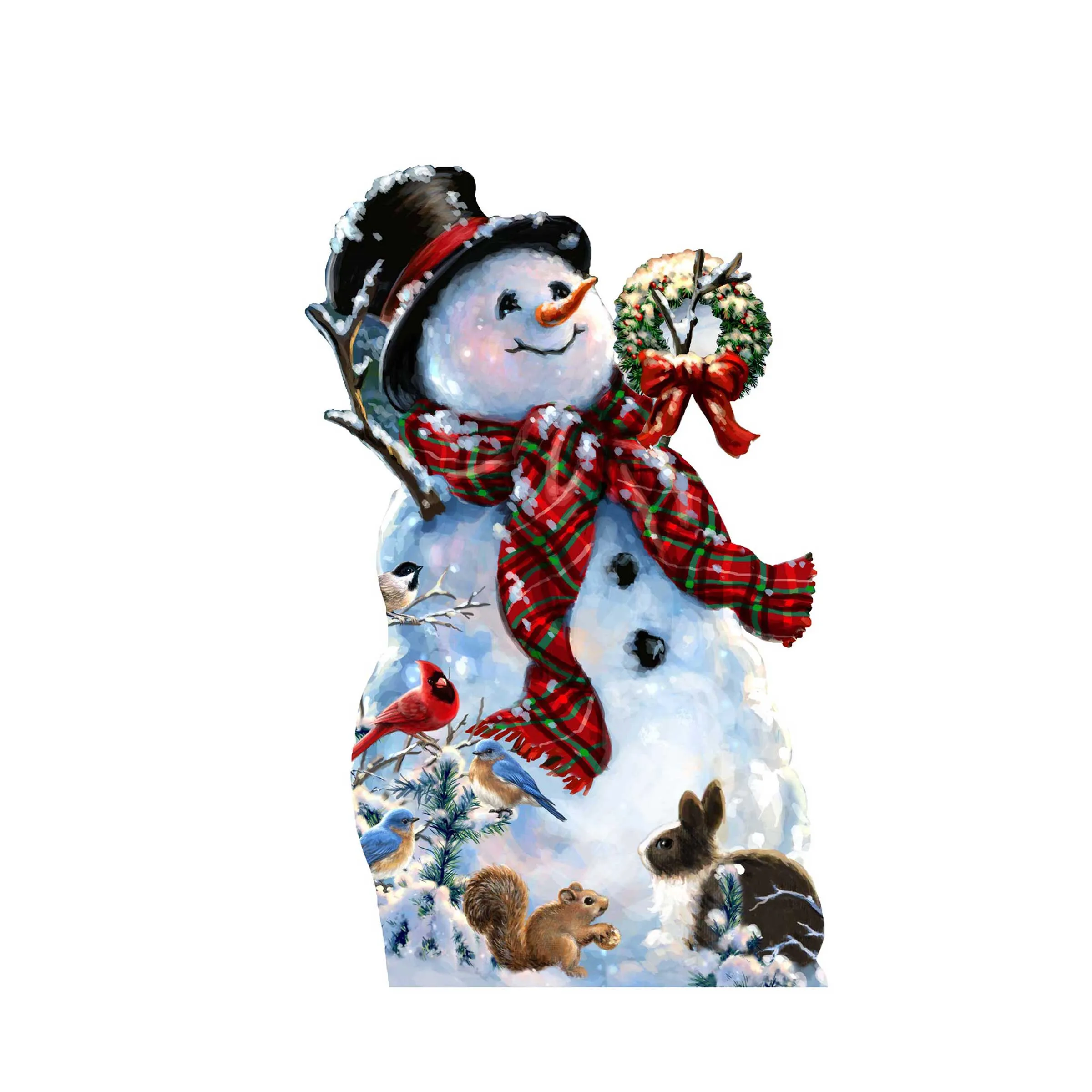 An Old Fashioned Christmas Christmas Door Decor by D. Gelsinger - Christmas Santa Snowman Decor - 8461024H-1563