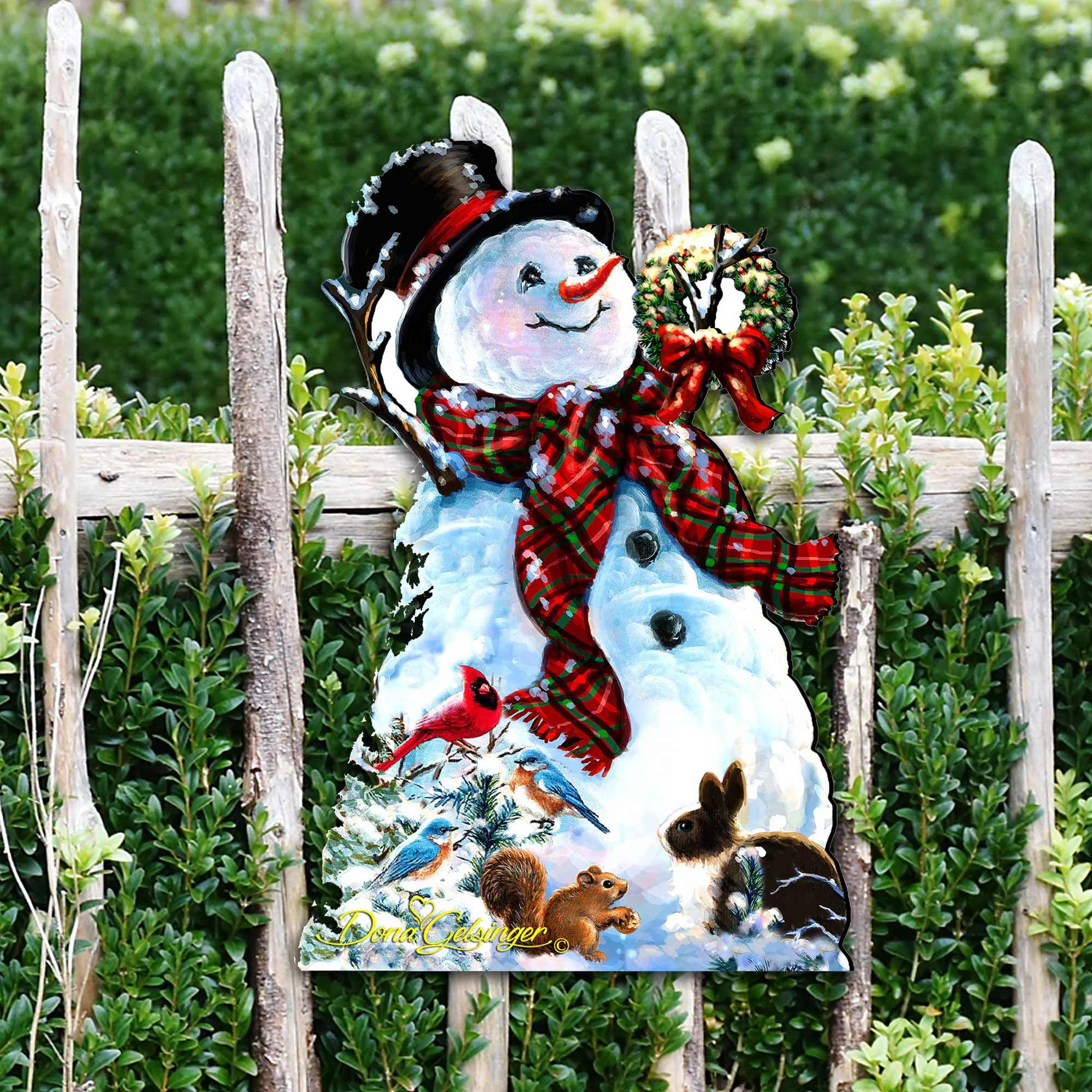 An Old Fashioned Christmas Christmas Door Decor by D. Gelsinger - Christmas Santa Snowman Decor - 8461024H-1563