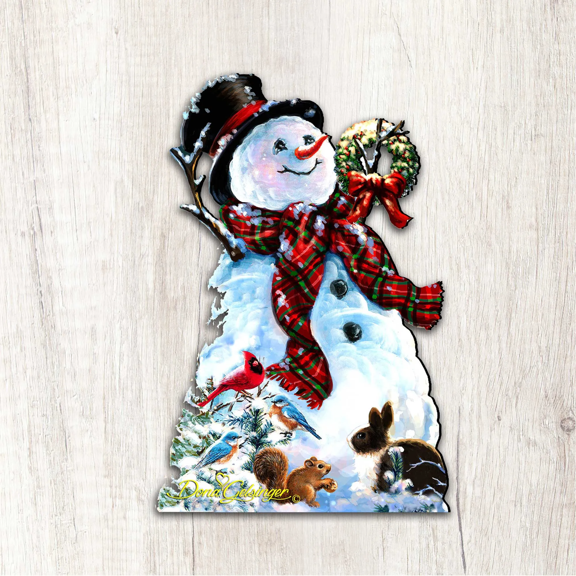 An Old Fashioned Christmas Christmas Door Decor by D. Gelsinger - Christmas Santa Snowman Decor - 8461024H-1563