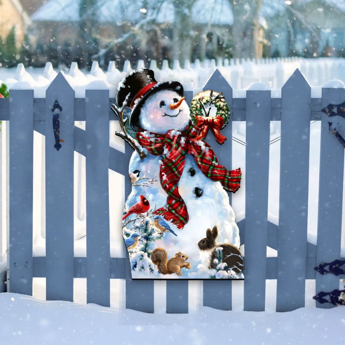 An Old Fashioned Christmas Christmas Door Decor by D. Gelsinger - Christmas Santa Snowman Decor - 8461024H-1563