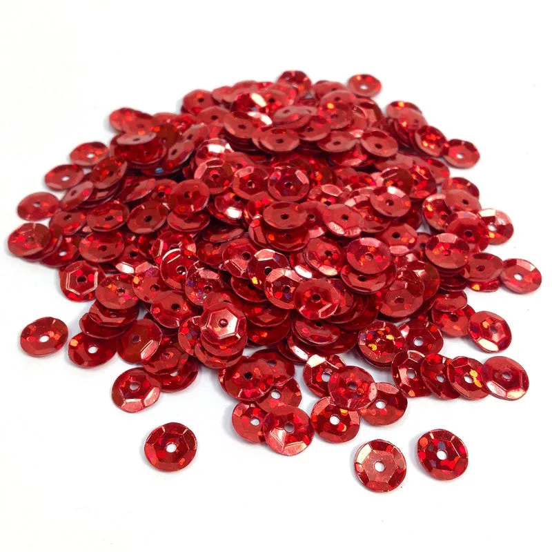 Arbee Sequins, Laser Red Cup- 8mm