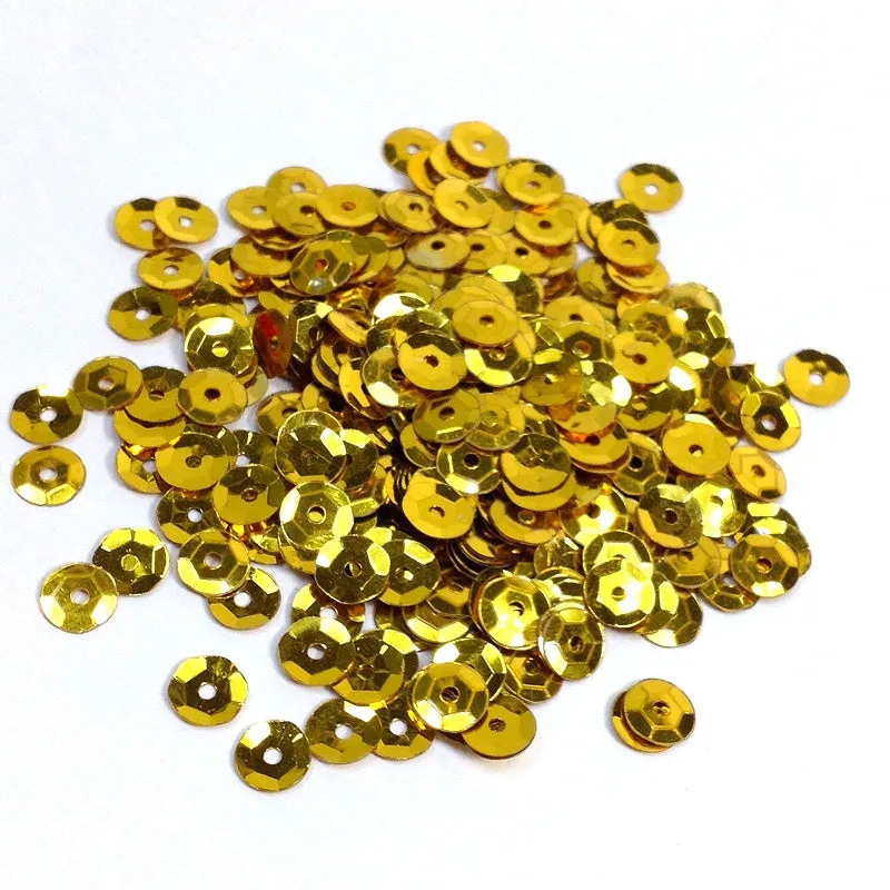 Arbee Sequins, Yellow Gold Cup- 6mm