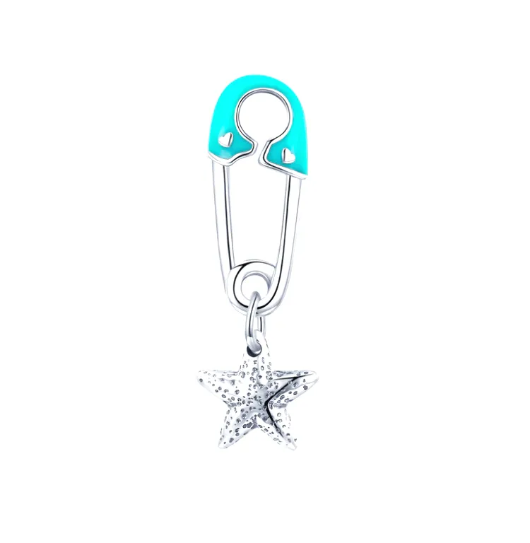 Baby Boy Pin Charm 925 Sterling Silver