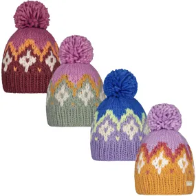 Barts Womens Curley Retro Wool Knitted Bobble Hat