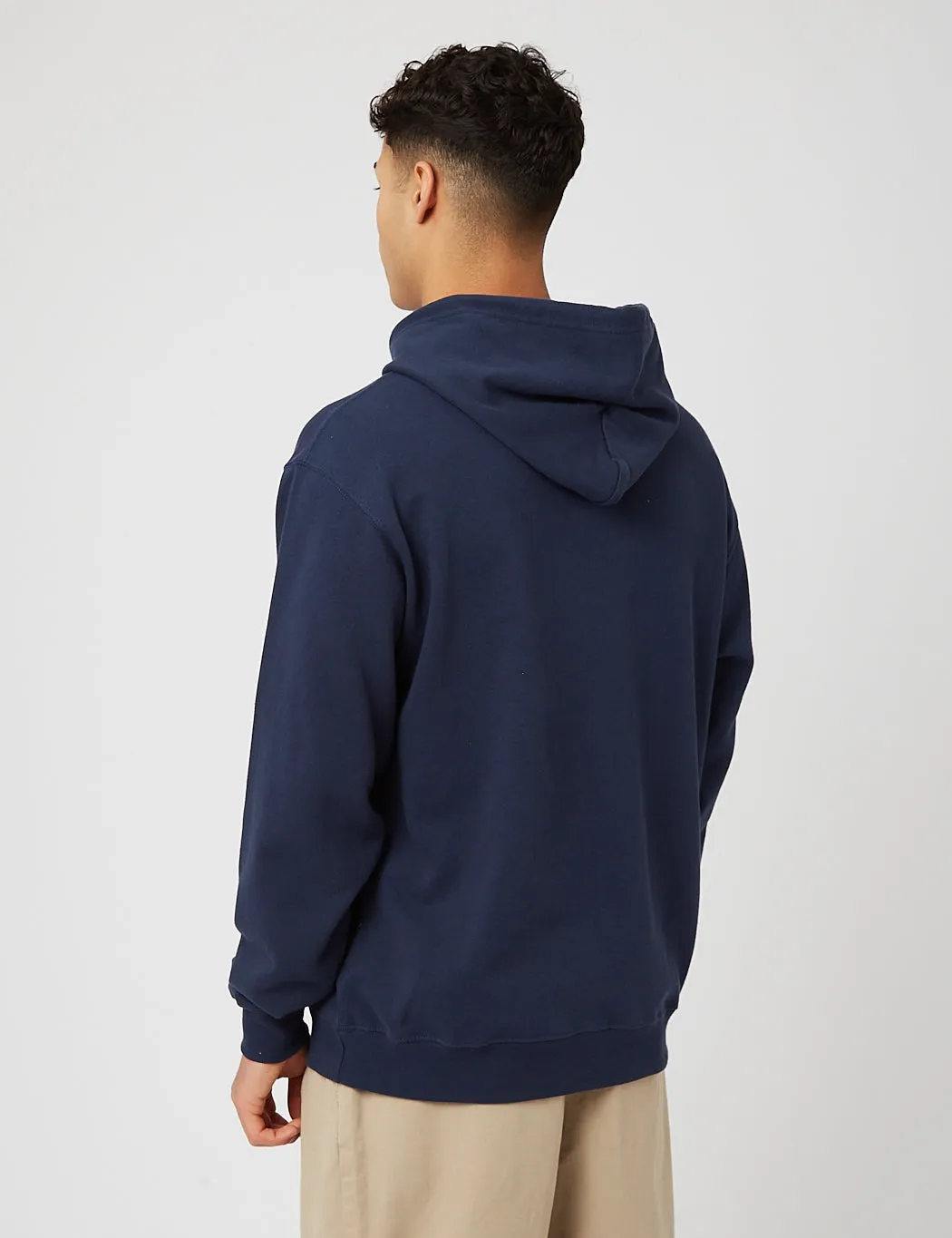 Beams Plus Hooded Sweatshirt - Navy Blue