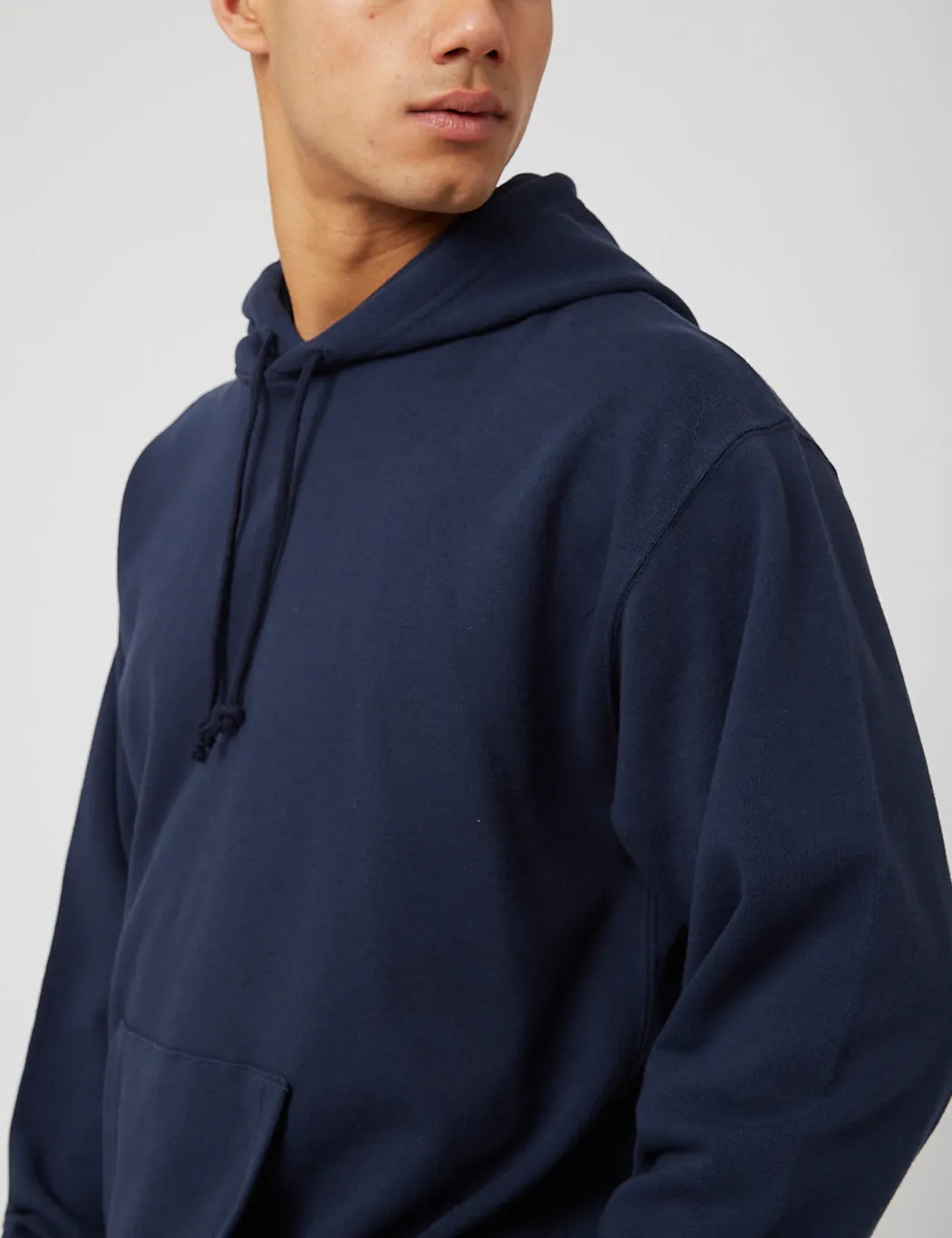 Beams Plus Hooded Sweatshirt - Navy Blue