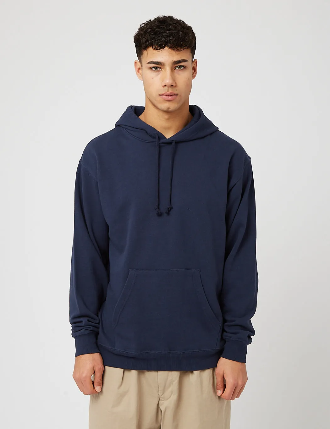 Beams Plus Hooded Sweatshirt - Navy Blue