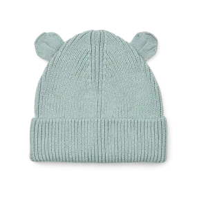 Beanie Hat W/ Ears - Gina - Ice Blue