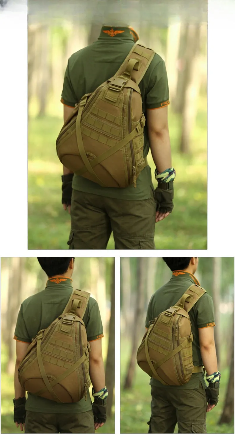 Black Tactical Sling Bag For Men Nylon Military Backpack Desert Digital Tactical Backpack For Men