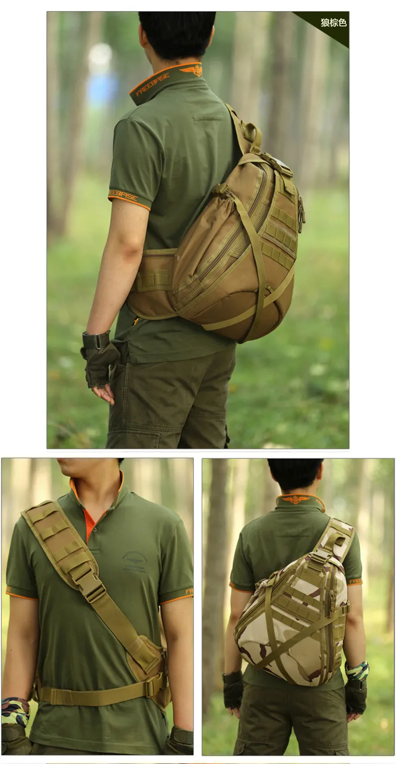 Black Tactical Sling Bag For Men Nylon Military Backpack Desert Digital Tactical Backpack For Men