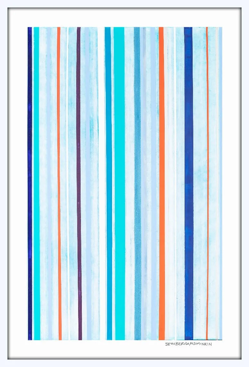 [blue and red stripes][limited edition print by seth b minkin]