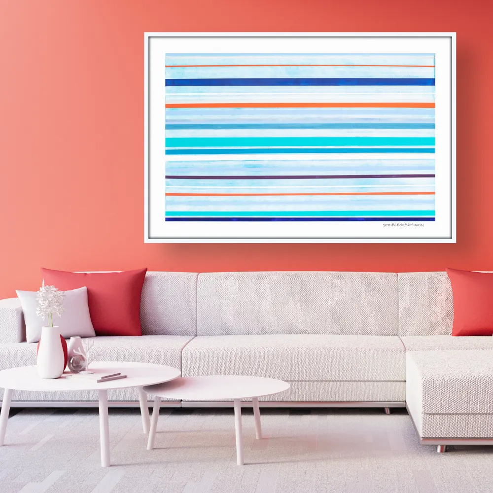 [blue and red stripes][limited edition print by seth b minkin]