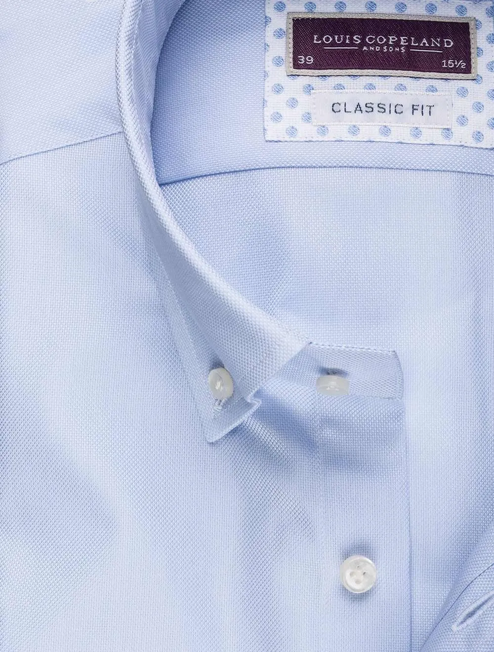 Blue Weave Pattern Classic Fit Shirt Blue/tailo