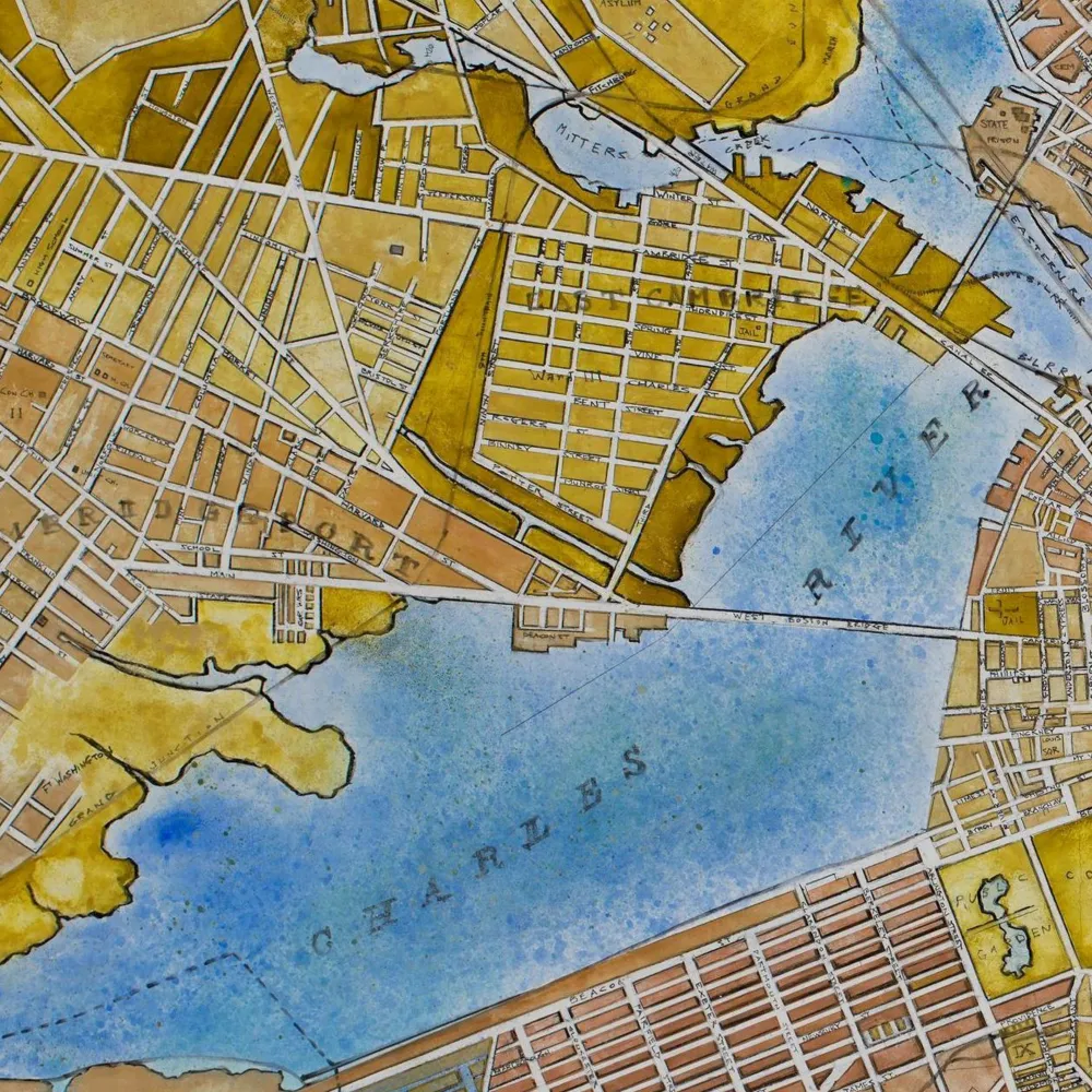 [boston map][limited edition print by seth b minkin]