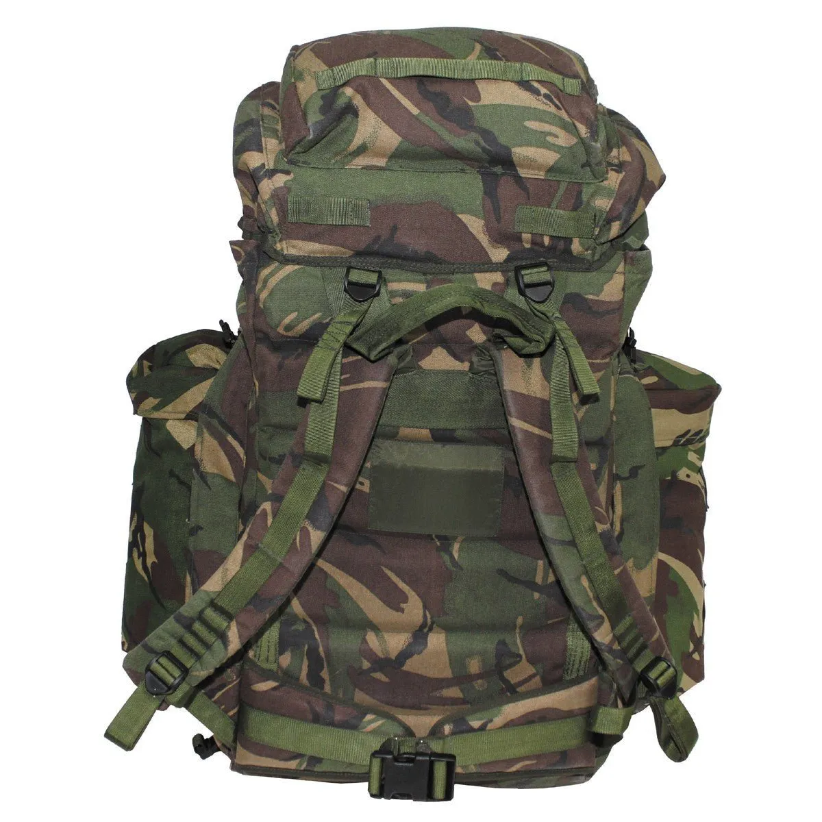 British Army 90L Short Back DPM Bergen With Side Pouches