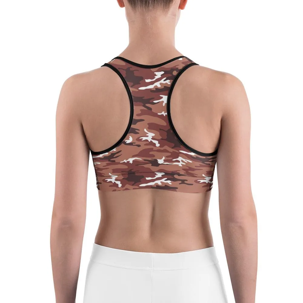 Brown Camo Sports Bra