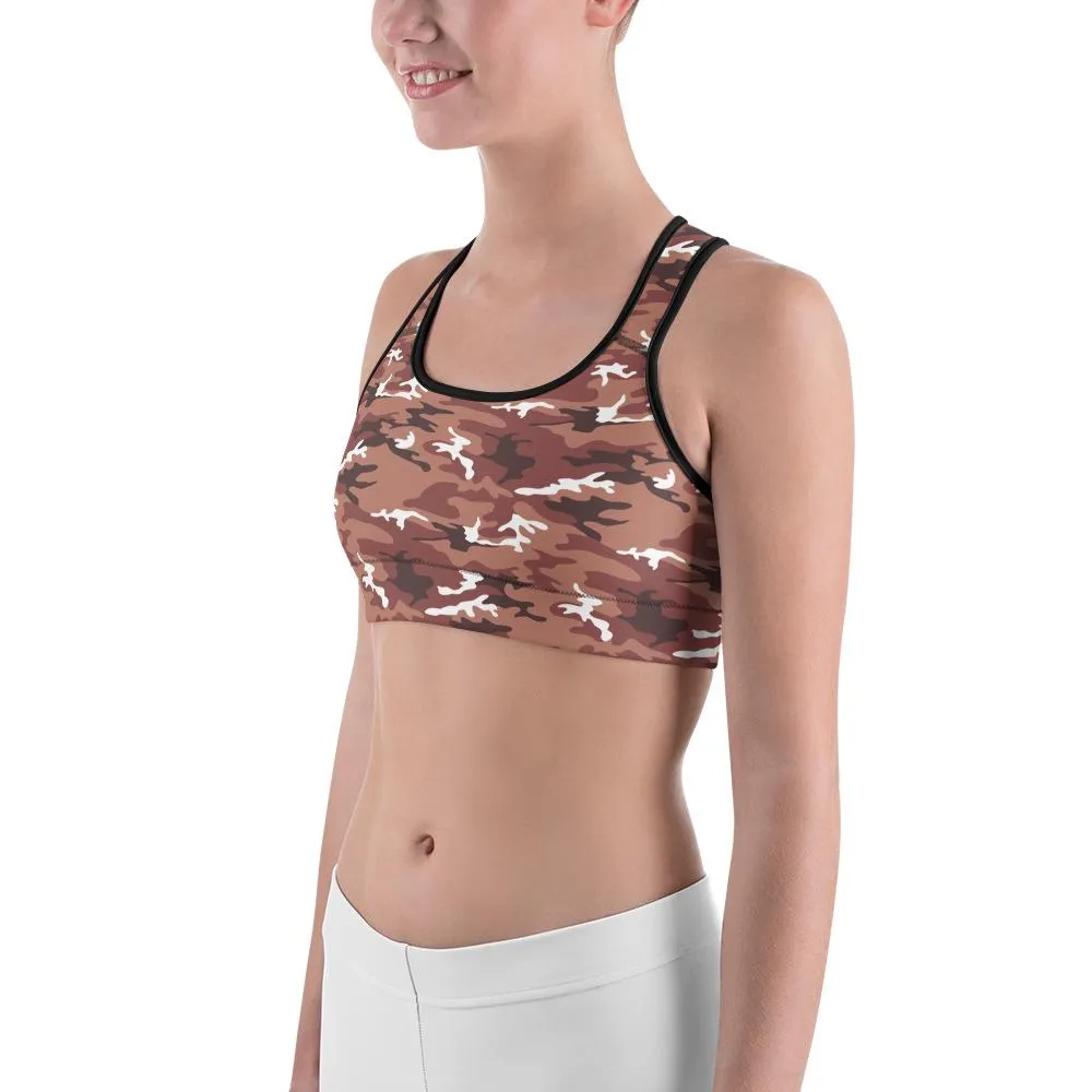 Brown Camo Sports Bra