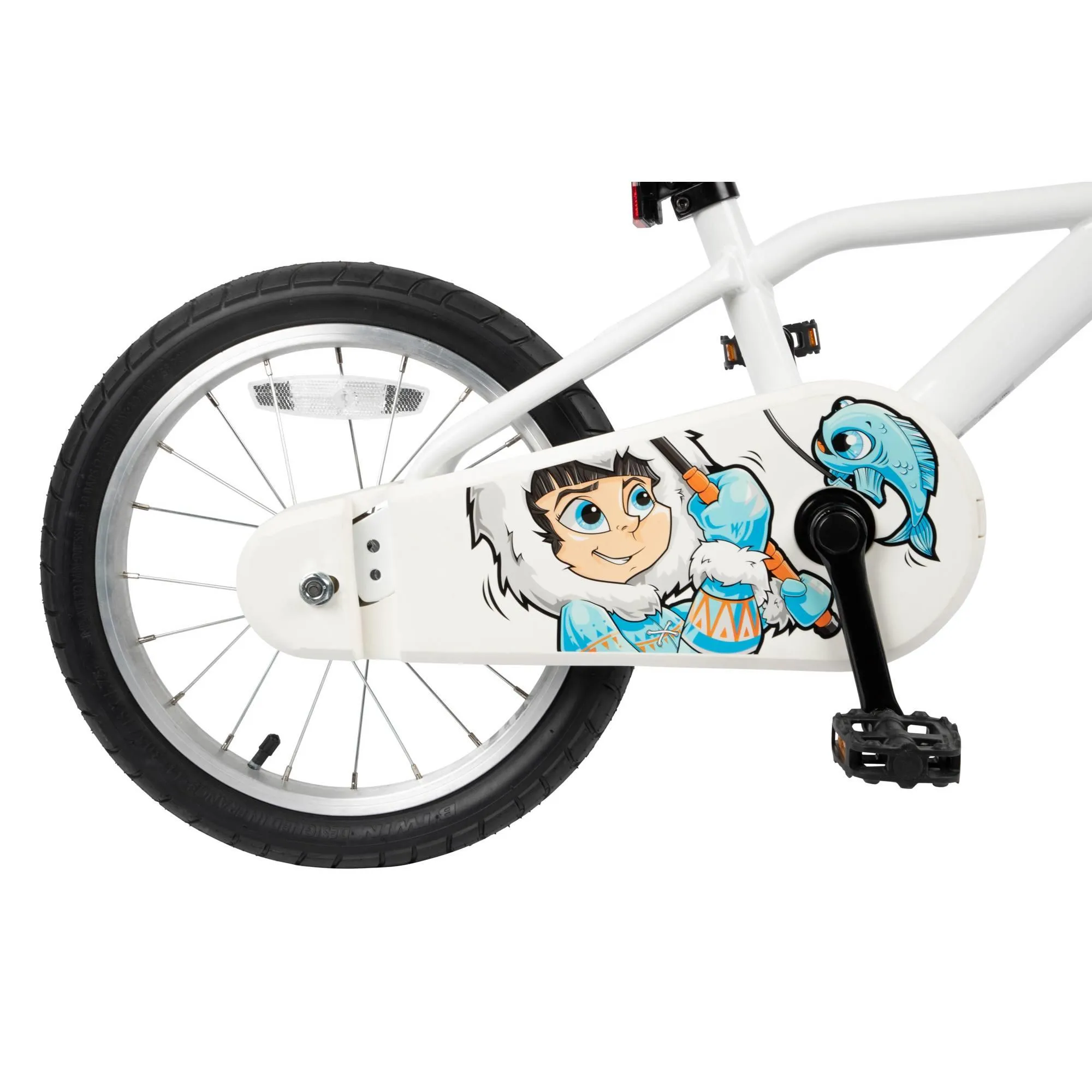 Btwin 100 Frosty Blue Hybrid Bike 16" Kids 3'7" to 4'0"