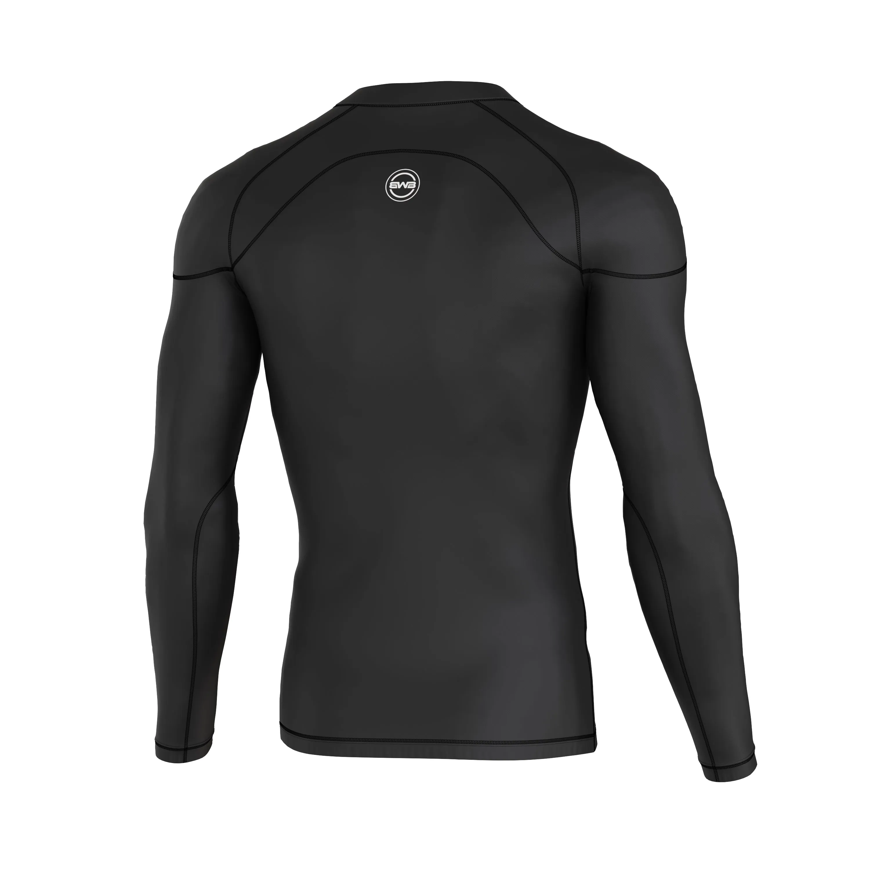 BWB MEN'S BLACK LONG SLEEVE BASELAYER COMPRESSION SHIRT & LEGGINGS SET