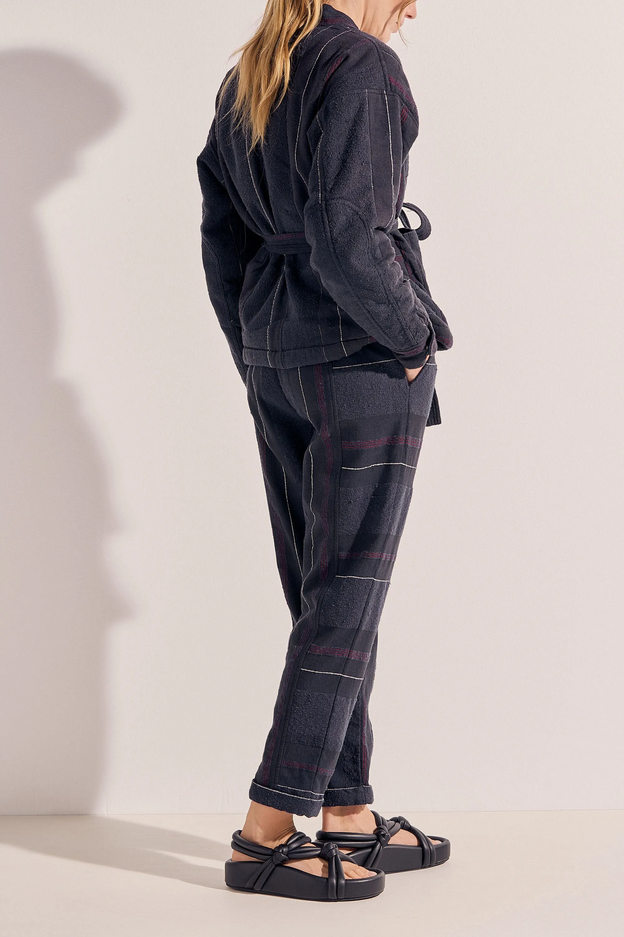 Cadmus Navy Boucle Stripe Pants