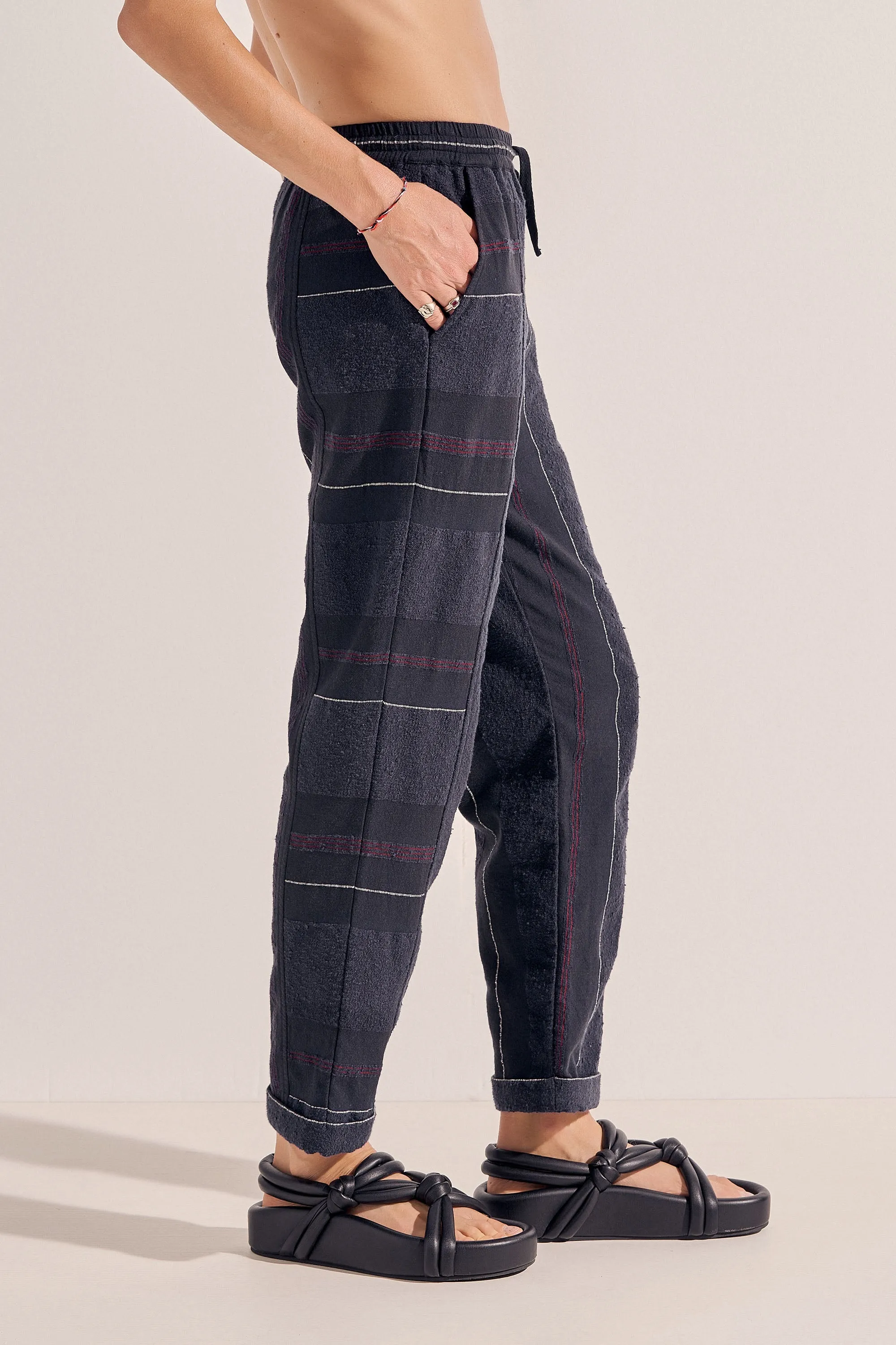 Cadmus Navy Boucle Stripe Pants