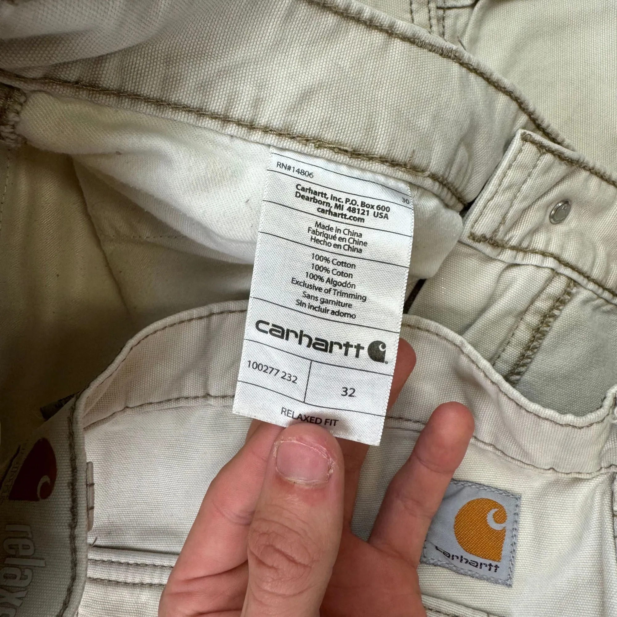 Carhartt Cargo Shorts White