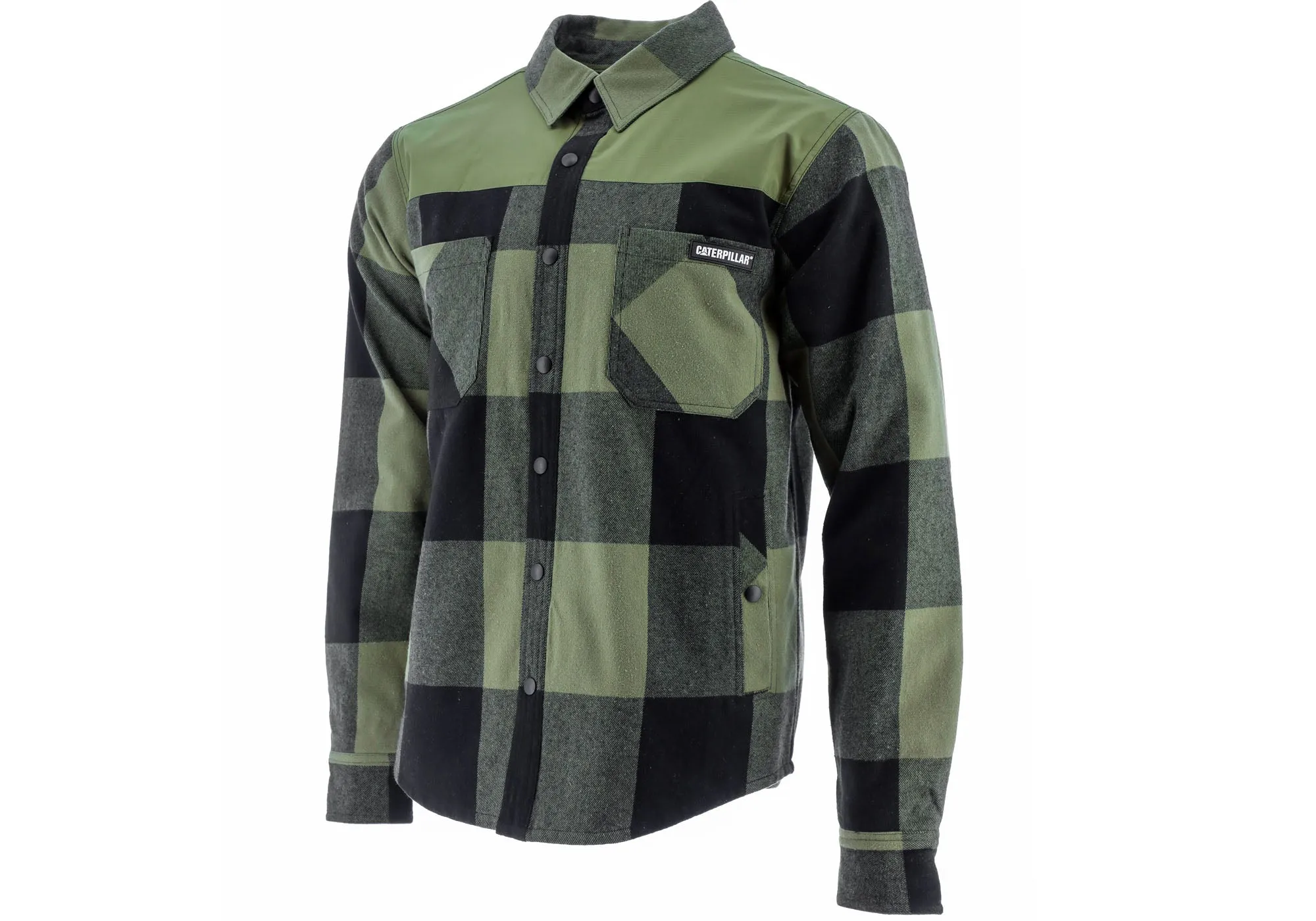 Caterpillar Mens Comfortable Buffalo Check Insulated Shirt Jacket